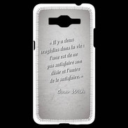 Coque Samsung Grand Prime 4G Tragédie Gris Citation Oscar Wilde