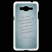Coque Samsung Grand Prime 4G Tragédie Turquoise Citation Oscar Wilde