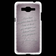 Coque Samsung Grand Prime 4G Tragédie Violet Citation Oscar Wilde