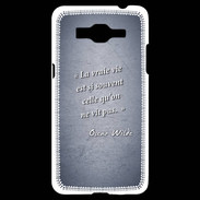 Coque Samsung Grand Prime 4G Vrai vie Bleu Citation Oscar Wilde