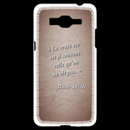 Coque Samsung Grand Prime 4G Vrai vie Rouge Citation Oscar Wilde