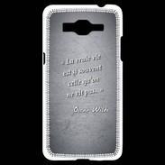 Coque Samsung Grand Prime 4G Vrai vie Noir Citation Oscar Wilde