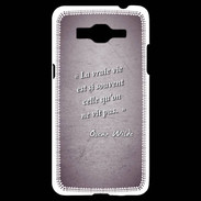 Coque Samsung Grand Prime 4G Vrai vie Violet Citation Oscar Wilde