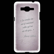 Coque Samsung Grand Prime 4G Vrai vie Rose Citation Oscar Wilde