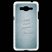 Coque Samsung Grand Prime 4G Aimer Turquoise Citation Oscar Wilde