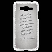Coque Samsung Grand Prime 4G Chaque fois Gris Citation Oscar Wilde
