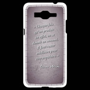 Coque Samsung Grand Prime 4G Chaque fois Violet Citation Oscar Wilde