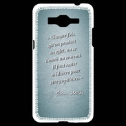 Coque Samsung Grand Prime 4G Chaque fois Turquoise Citation Oscar Wilde