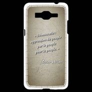 Coque Samsung Grand Prime 4G Démocratie Sepia Citation Oscar Wilde