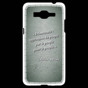 Coque Samsung Grand Prime 4G Démocratie Vert Citation Oscar Wilde