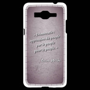 Coque Samsung Grand Prime 4G Démocratie Violet Citation Oscar Wilde