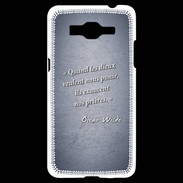 Coque Samsung Grand Prime 4G Dieux prières Bleu Citation Oscar Wilde