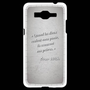 Coque Samsung Grand Prime 4G Dieux prières Gris Citation Oscar Wilde