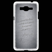 Coque Samsung Grand Prime 4G Dieux prières Noir Citation Oscar Wilde