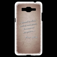 Coque Samsung Grand Prime 4G Dieux prières Rouge Citation Oscar Wilde
