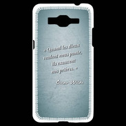Coque Samsung Grand Prime 4G Dieux prières Turquoise Citation Oscar Wilde