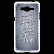 Coque Samsung Grand Prime 4G Enfants parents Bleu Citation Oscar Wilde