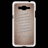 Coque Samsung Grand Prime 4G Enfants parents Rouge Citation Oscar Wilde