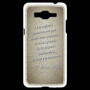 Coque Samsung Grand Prime 4G Enfants parents Sepia Citation Oscar Wilde