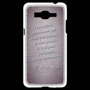 Coque Samsung Grand Prime 4G Enfants parents Violet Citation Oscar Wilde