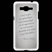 Coque Samsung Grand Prime 4G Esprits légers Gris Citation Oscar Wilde
