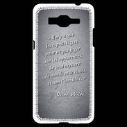 Coque Samsung Grand Prime 4G Esprits légers Noir Citation Oscar Wilde