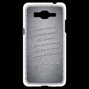 Coque Samsung Grand Prime 4G Homme veut Noir Citation Oscar Wilde
