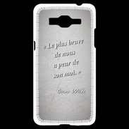 Coque Samsung Grand Prime 4G Brave Gris Citation Oscar Wilde