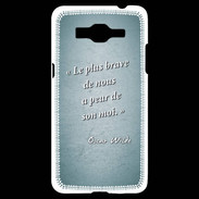 Coque Samsung Grand Prime 4G Brave Turquoise Citation Oscar Wilde