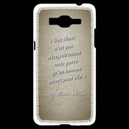 Coque Samsung Grand Prime 4G Chose vraie Sepia Citation Oscar Wilde