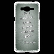 Coque Samsung Grand Prime 4G Conscience Vert Citation Oscar Wilde