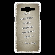 Coque Samsung Grand Prime 4G Conscience Sepia Citation Oscar Wilde