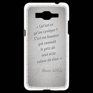 Coque Samsung Grand Prime 4G Cynique Gris Citation Oscar Wilde