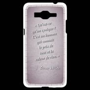 Coque Samsung Grand Prime 4G Cynique Rose Citation Oscar Wilde
