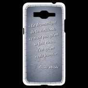Coque Samsung Grand Prime 4G Dramatique vieillesse Bleu Citation Oscar Wilde