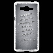 Coque Samsung Grand Prime 4G Fatalité Noir Citation Oscar Wilde
