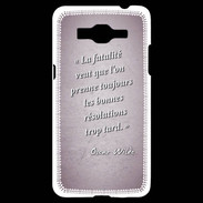Coque Samsung Grand Prime 4G Fatalité Rose Citation Oscar Wilde