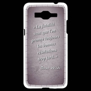 Coque Samsung Grand Prime 4G Fatalité Violet Citation Oscar Wilde