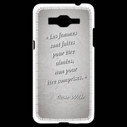 Coque Samsung Grand Prime 4G Femmes comprises Gris Citation Oscar Wilde