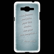 Coque Samsung Grand Prime 4G Femmes comprises Turquoise Citation Oscar Wilde
