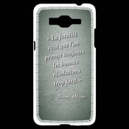 Coque Samsung Grand Prime 4G Fatalité Vert Citation Oscar Wilde