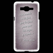 Coque Samsung Grand Prime 4G Fous sages Violet Citation Oscar Wilde