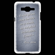 Coque Samsung Grand Prime 4G Horrible ennui Bleu Citation Oscar Wilde
