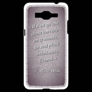 Coque Samsung Grand Prime 4G Horrible ennui Violet Citation Oscar Wilde