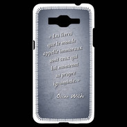 Coque Samsung Grand Prime 4G Les livres Bleu Citation Oscar Wilde