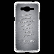 Coque Samsung Grand Prime 4G Les livres Noir Citation Oscar Wilde