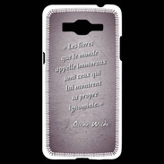Coque Samsung Grand Prime 4G Les livres Violet Citation Oscar Wilde