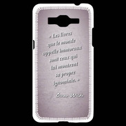 Coque Samsung Grand Prime 4G Les livres Rose Citation Oscar Wilde