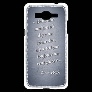 Coque Samsung Grand Prime 4G Maison coeur Bleu Citation Oscar Wilde