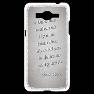 Coque Samsung Grand Prime 4G Maison coeur Gris Citation Oscar Wilde